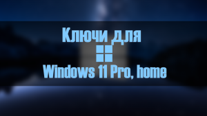 Ключи для Windows 11 pro home корп